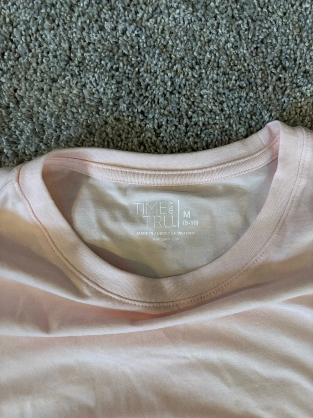 Time and Tru Women’s Short Sleeve Tees - Navy and Light Pink Size M - Picture 10 of 14